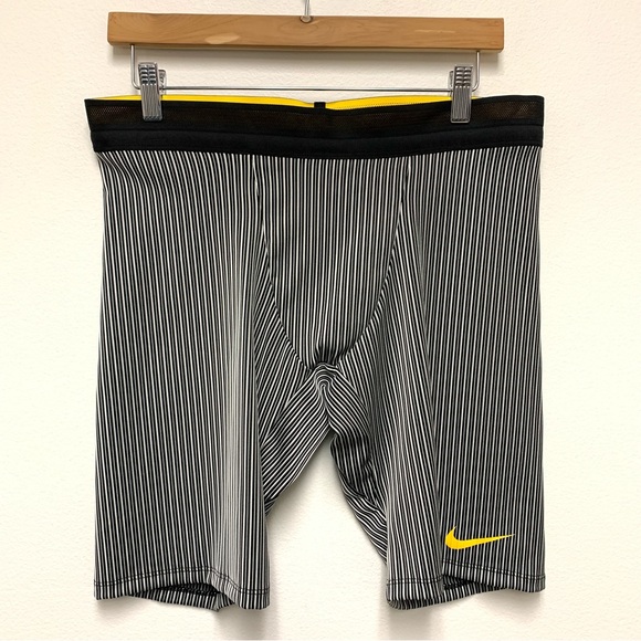 Nike Pro Elite Half Tights Size XXL Black‎ Yellow 2021 Aeroswift Track Field USA - Picture 1 of 8